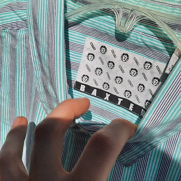 🆕️ Baxter Vintage 90s Short Sleeve Dress Shirt - Picture 7 of 8